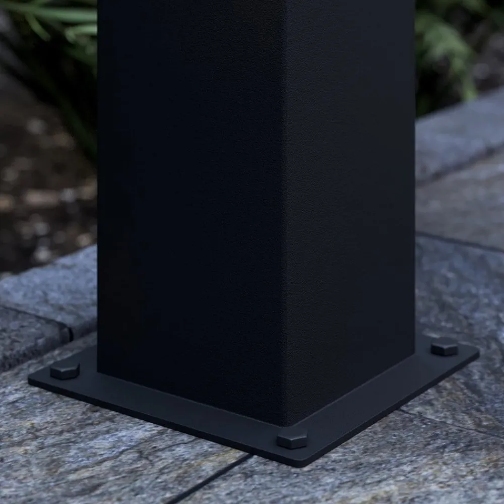 Lucande Keke sokkellampe, høyde 50 cm, antrasitt, aluminium| Terrassebelysning|Sokkellamper