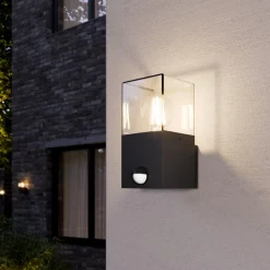 Lucande Keke utendørs vegglampe med sensor| Vegglamper Med Sensor|Utebelysning Med Sensor