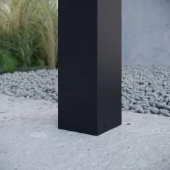 Lucande Kiran sokkellampe, 60 cm, grå, metall, IP44, E27| Sokkellamper