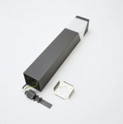 Lucande Kiran sokkellampe, 60 cm, grå, metall, IP44, E27| Sokkellamper