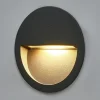 Lucande LED innfelt vegglampe Loya, Ø 11,5 cm, grå, IP54 New