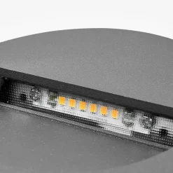 Lucande LED innfelt vegglampe Loya, Ø 11,5 cm, grå, IP54 New