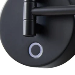 Lucande LED sminkespeil Fyria, svart, stål, CCT| Møbel Og Interiør