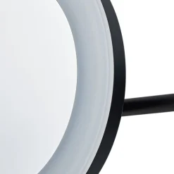 Lucande LED sminkespeil Fyria, svart, stål, CCT| Møbel Og Interiør