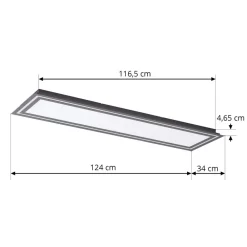 Lucande LED taklampe Leicy, svart, 124 cm, RGB, CCT| Butikkbelysning|Design- Og Hotellbelysning