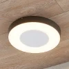 Lucande LED utendørs taklampe Sora, rund, sensor, IP54 Outlet