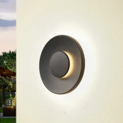 Lucande LED utendørs vegglampe Kayana, svart, aluminium, 24 cm| Terrassebelysning