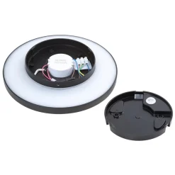 Lucande LED utendørs vegglampe Kayana, svart, aluminium, 24 cm| Terrassebelysning