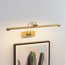 Lucande LED-bildelampe Dimitrij, buet, messing, metall Sale