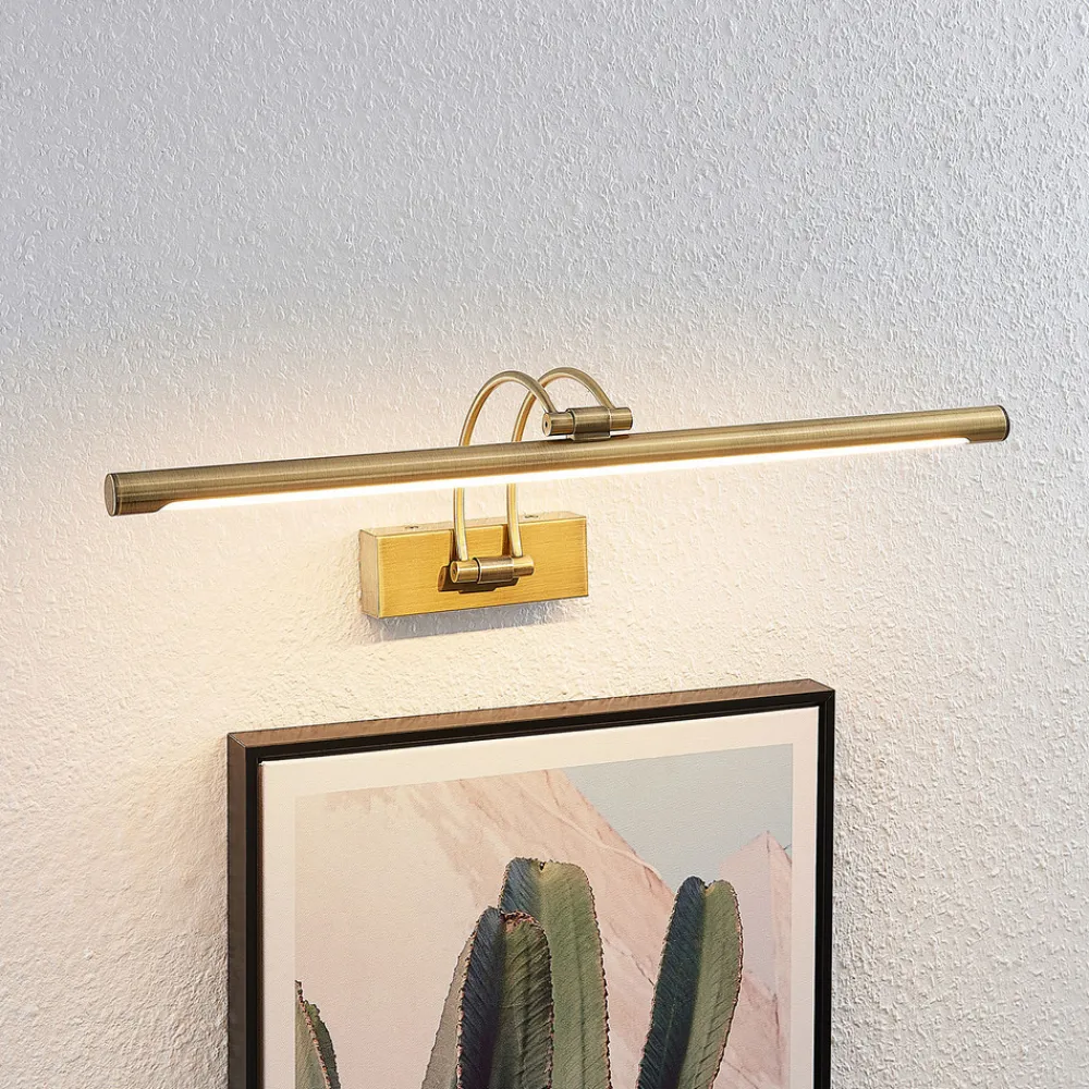 Lucande LED-bildelampe Dimitrij, buet, messing, metall Sale