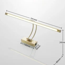 Lucande LED-bildelampe Dimitrij, buet, messing, metall Sale