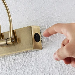 Lucande LED-bildelampe Dimitrij, buet, messing, metall Sale