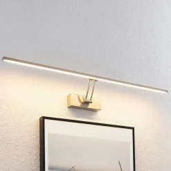 Lucande LED-bildelampe Thibaud, 84 cm, nikkel, aluminium| Design- Og Hotellbelysning|Vegglamper