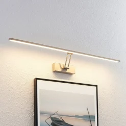 Lucande LED-bildelampe Thibaud, 84 cm, nikkel, aluminium| Design- Og Hotellbelysning|Vegglamper