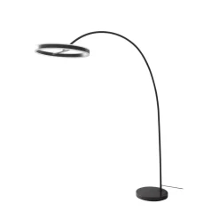 Lucande LED-buelampe Yekta, svart, 183 cm, dimbar| Led-Innendørs