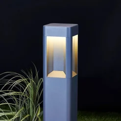 Lucande LED-gatelampe Annika, antrasitt, metall, 80 cm| Kommersiell Utebelysning|Gatebelysning Med Sensor