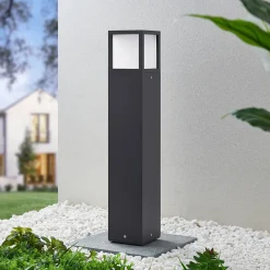 Lucande LED-gatelampe Dewari, 65 cm, mørkegrå, IP54 Discount