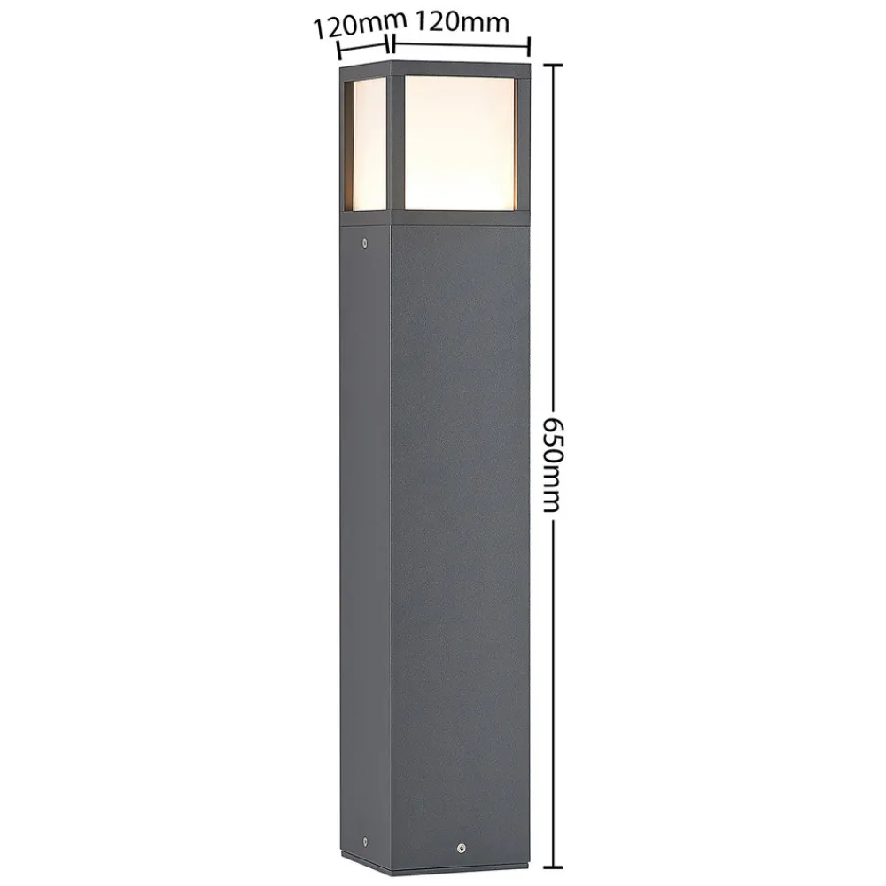 Lucande LED-gatelampe Dewari, 65 cm, mørkegrå, IP54 Discount