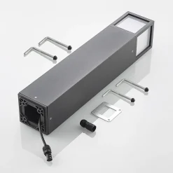 Lucande LED-gatelampe Dewari, 65 cm, mørkegrå, IP54 Discount