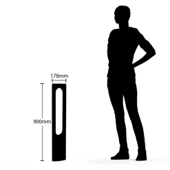 Lucande LED-gatelampe Fenti, 90 cm, antrasitt, aluminium Sale