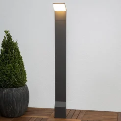 Lucande LED-gatelampe Nevio, antrasitt, metall, 100 cm Clearance