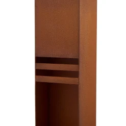 Lucande LED-gatelampe Oxido, rustfarget, cortenstål