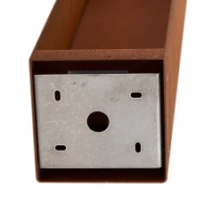 Lucande LED-gatelampe Oxido, rustfarget, cortenstål