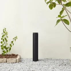 Lucande LED-gatelampe Raiku, svart, aluminium, 65 cm| Kommersiell Utebelysning|Gatebelysning, Pullert Belysning