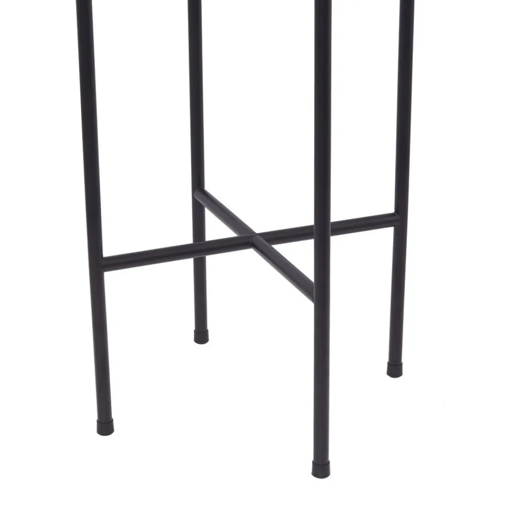 Lucande LED-gulvlampe Adebi, svart, bambus, Ø32,5 cm| Led-Utendørs|Terrassebelysning