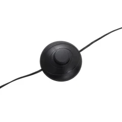 Lucande LED-gulvlampe Adomas, svart/gull, jern, dimbar Discount