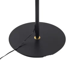 Lucande LED-gulvlampe Adomas, svart/gull, jern, dimbar Discount