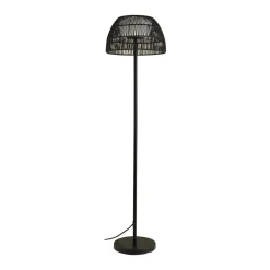 Lucande LED-gulvlampe Heribio, svart, jern, 153 cm Online