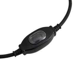 Lucande LED-gulvlampe Heribio, svart, jern, 153 cm Online