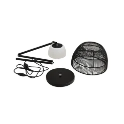 Lucande LED-gulvlampe Heribio, svart, jern, 153 cm Online