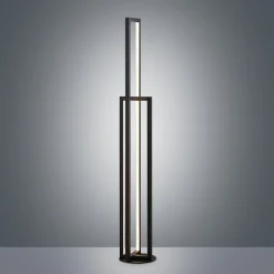 Lucande LED-gulvlampe Hylda, 123 cm, svart, aluminium| Gulvlamper