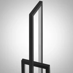 Lucande LED-gulvlampe Hylda, 123 cm, svart, aluminium| Gulvlamper