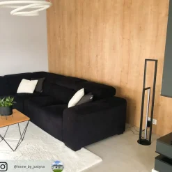 Lucande LED-gulvlampe Hylda, 123 cm, svart, aluminium| Gulvlamper