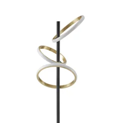 Lucande LED-gulvlampe Madu, svart, metall, 160 cm, dimbar Sale