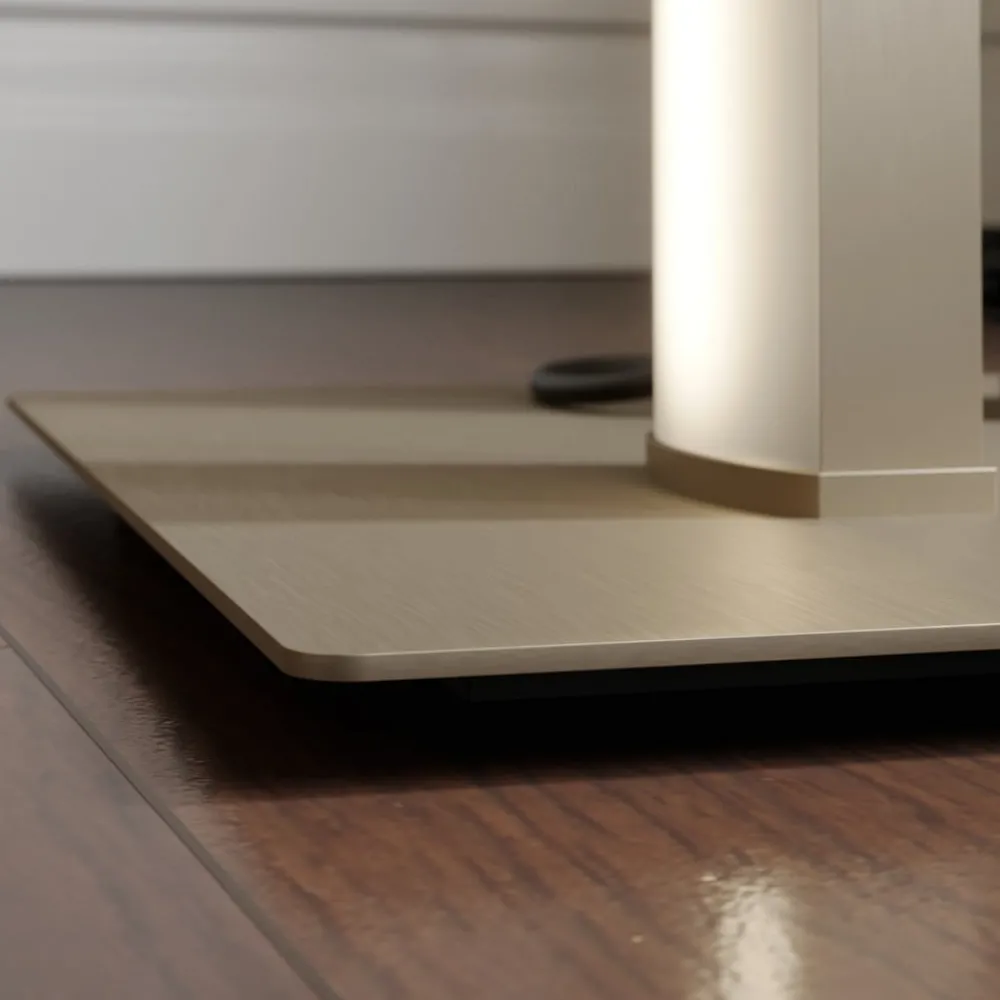 Lucande LED-gulvlampe Mairia, sølv, bølgeformet| Led-Innendørs|Gulvlamper