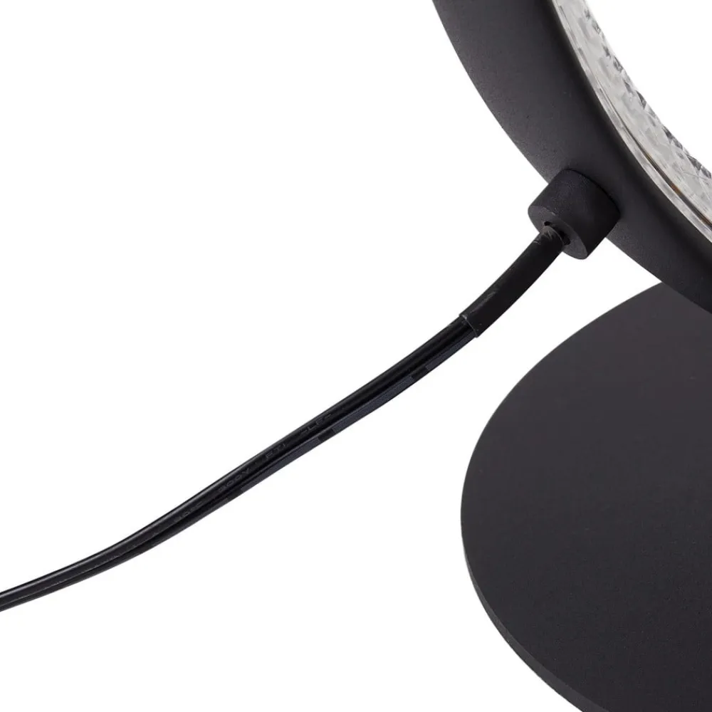 Lucande LED-gulvlampe Rodado, svart, 132 cm, aluminium| Gulvlamper