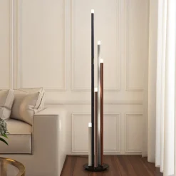 Lucande LED-gulvlampe Stoika, 150 cm, 5 lyskilder, metall New