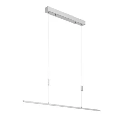 Lucande LED-hengelampe Arnik, 120 cm, nikkelfarget, dimbar| Kontorbelysning|Led-Innendørs