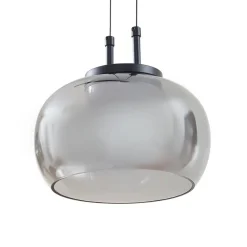 Lucande LED-hengelampe Dain, 3 lyskilder, røykgrå, glass| Led-Innendørs