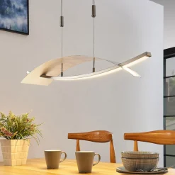 Lucande LED-hengelampe Marija, 91 cm, sølv, dimbar Sale