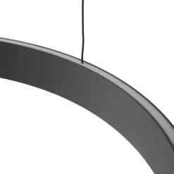 Lucande LED-hengelampe Philine, Ø 60 cm, svart, jern Outlet