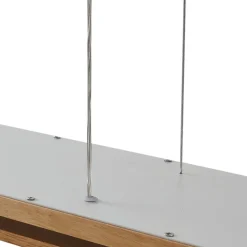 Lucande LED-hengelampe Silja, tre, akryl, hvit, 3000K| Pendellamper