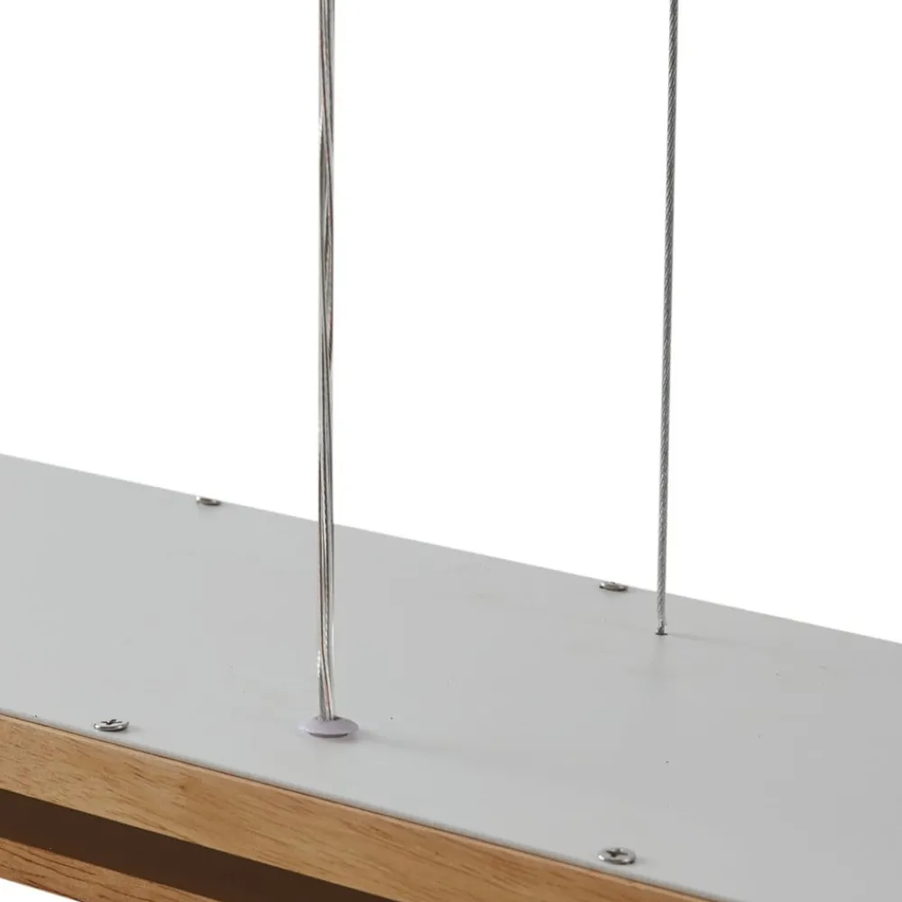 Lucande LED-hengelampe Silja, tre, akryl, hvit, 3000K| Pendellamper