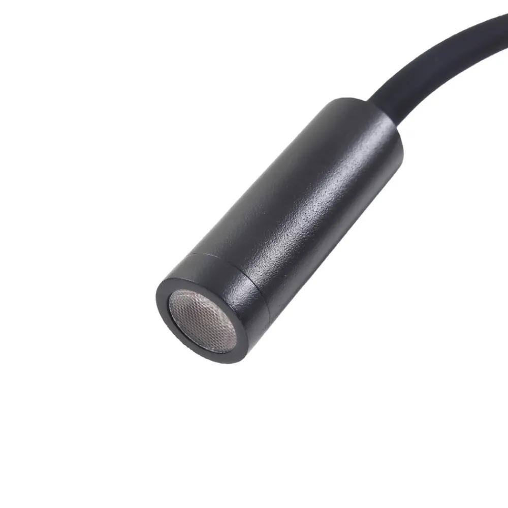 Lucande LED-leselampe Hetti, svart, metall, 14 cm høy Best