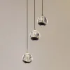 Lucande LED-pendellampe Hayley, svart, 3 lyskilder, glass| Pendellamper