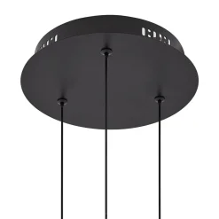 Lucande LED-pendellampe Hayley, svart, 3 lyskilder, glass| Pendellamper